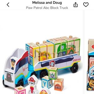 Melissa& Doug Paw Patrol Alphabet Block Train Toy